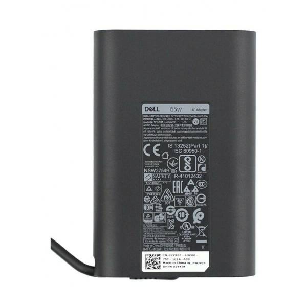 Incarcator Laptop, Dell, Latitude 3410, P62F, P62F002, 02YK0F, LA65NM170, 20V, 3.25A, 65W, USB-C, Type-C