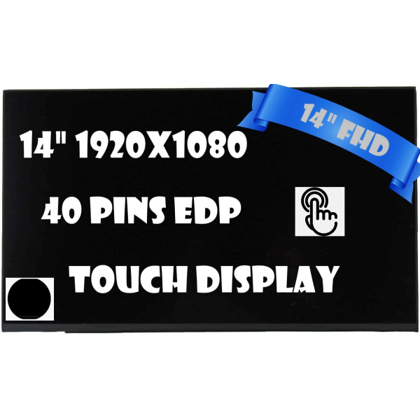 Display HP, Pro mt440 G3, M73584-001, NV140FHM-T0A, 14 inch, LED, FHD, 1920x1080, IPS, 315mm latime, on cell touch, 40 pini