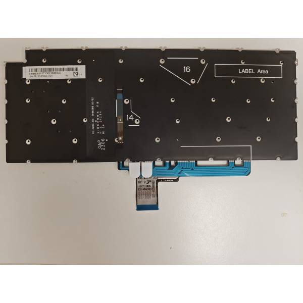 Tastatura Laptop 2-in-1, HP, Spectre X360 16-AA, 16T-AA, iluminata, albastra, layout US
