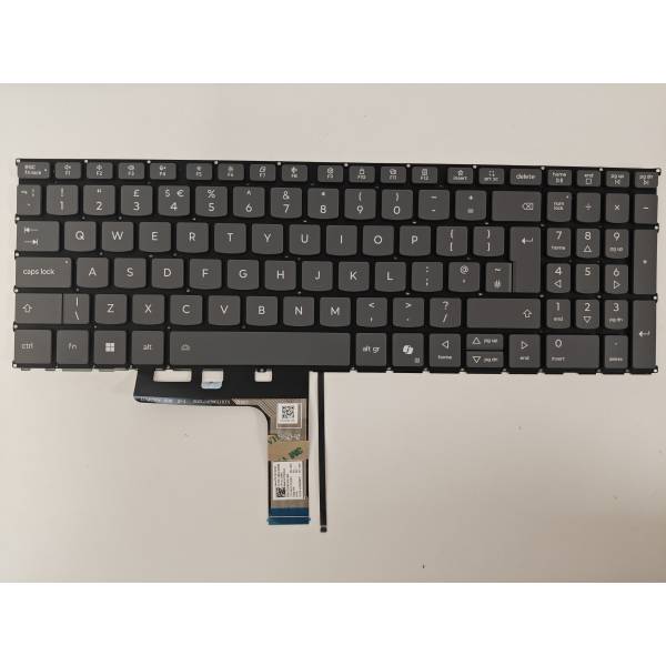Tastatura Laptop, Lenovo, IdeaPad Slim 5 16AHP10 Type 83HW, iluminata, gri, layout UK
