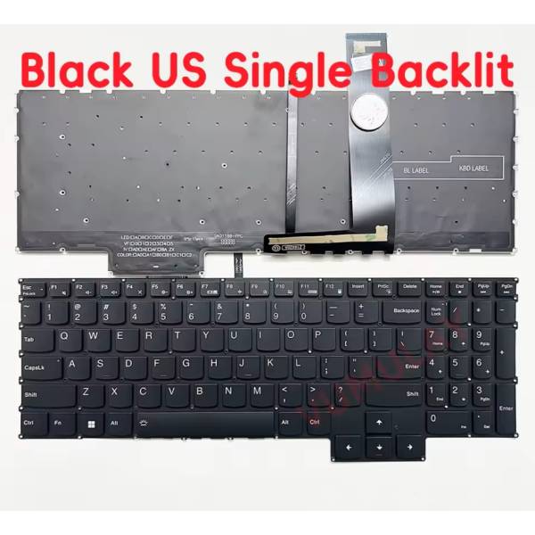 Tastatura Laptop, Lenovo, Legion Pro 5 16IRX9 Type 83DF, iluminata, neagra, layout US
