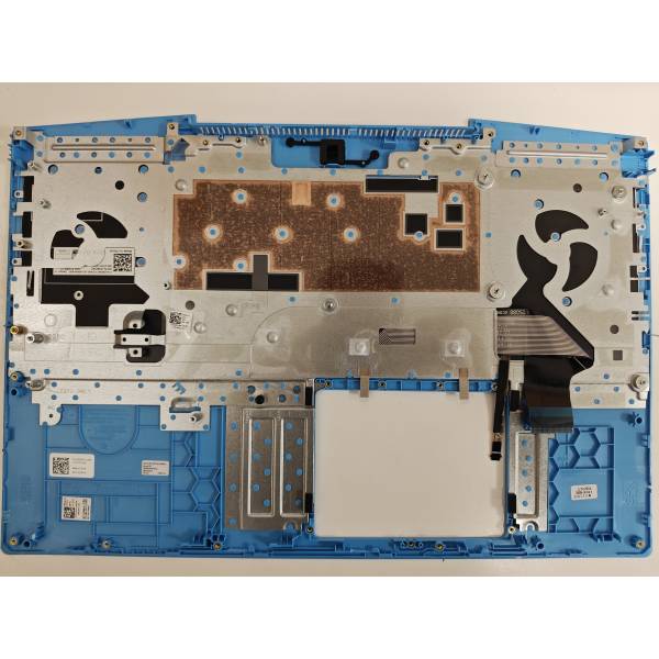 Carcasa superioara cu tastatura palmrest Laptop Gaming, Dell, G5 5500, P89F, P89F003, 2DPKM, 02DPKM, 2M76H, 02M76H, 460.0K702.0012, Selek G3 MLK 60W, pentru placa video GTX 1650, iluminata, albastra, layout US