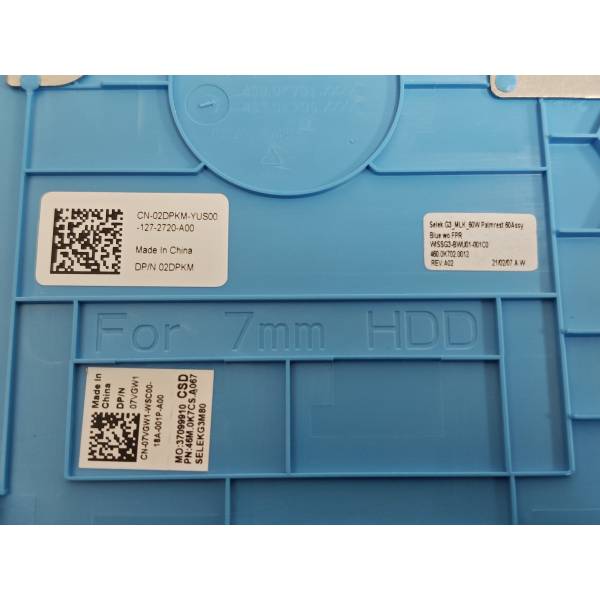 Carcasa superioara cu tastatura palmrest Laptop Gaming, Dell, G5 5500, P89F, P89F003, 2DPKM, 02DPKM, 2M76H, 02M76H, 460.0K702.0012, Selek G3 MLK 60W, pentru placa video GTX 1650, iluminata, albastra, layout US