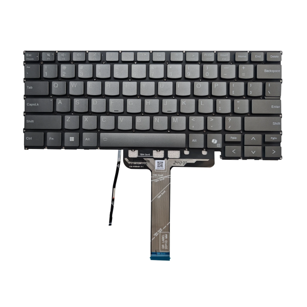 Tastatura Laptop, Lenovo, ThinkBook 14 G7 IML Type 21MR, iluminata, gri, layout US