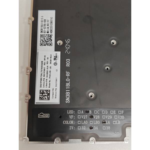 Tastatura Laptop, Lenovo, ThinkBook 14 G7 ARP Type 21MV, iluminata, gri, layout US