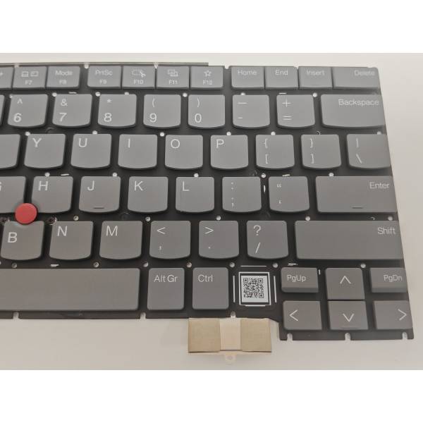 Tastatura Laptop 2-in-1, Lenovo, ThinkPad X1 Gen 10 Type 21NV, 21NU, iluminata, Luna Grey, layout US