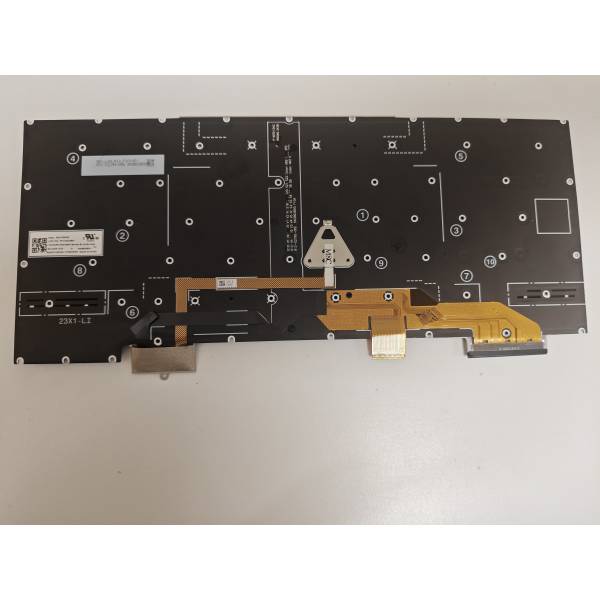 Tastatura Laptop 2-in-1, Lenovo, ThinkPad X1 Gen 10 Type 21NV, 21NU, iluminata, Luna Grey, layout US