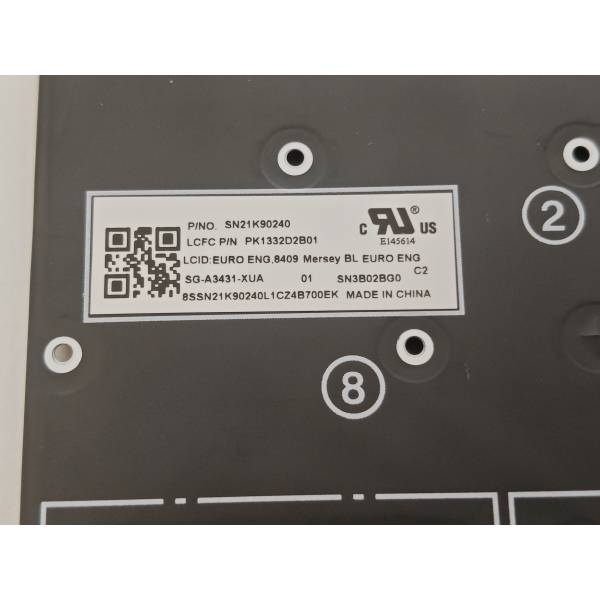 Tastatura Laptop 2-in-1, Lenovo, ThinkPad X1 Gen 10 Type 21NV, 21NU, iluminata, Luna Grey, layout US