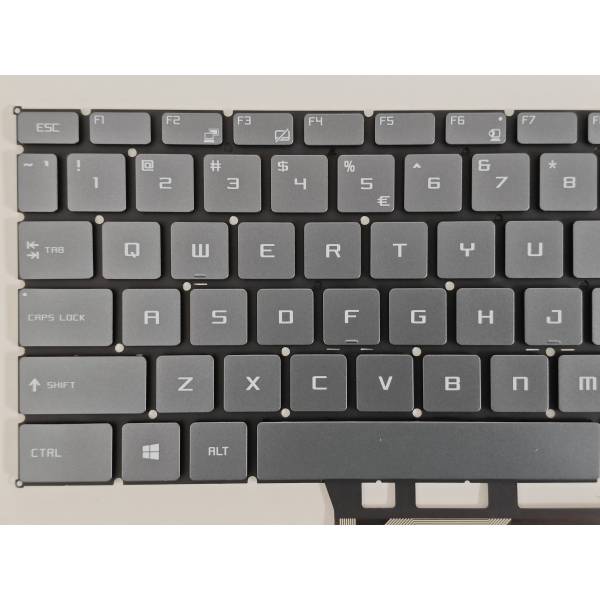 Tastatura Laptop Gaming, MSI, Thin A15 AI B7UC, B7UCX, B7VE, B7VF, MS-16R8, iluminata, gri, layout US