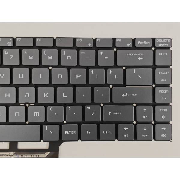 Tastatura Laptop Gaming, MSI, Thin A15 AI B7UC, B7UCX, B7VE, B7VF, MS-16R8, iluminata, gri, layout US