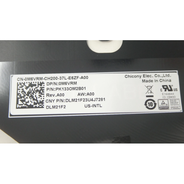 Tastatura Laptop, Dell, XPS 13 Plus 9320, P151G, P151G001, 0M6VRM, M6VRM, iluminata, alba, layout US