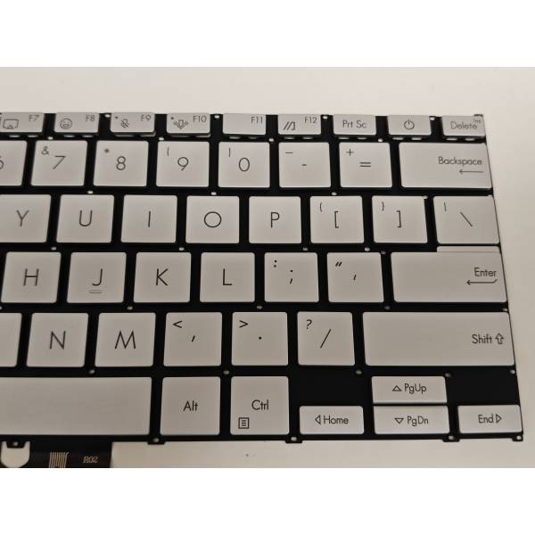 Tastatura Laptop, Asus, ZenBook 14 UX3405C, UX3405CA, UX3405M, UX3405MA, iluminata, argintie, layout US