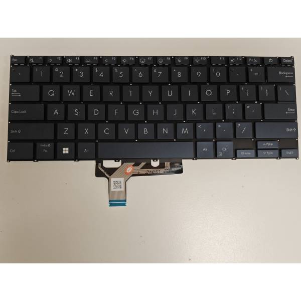 Tastatura Laptop, Asus, ZenBook 14 Q415M, Q415MA, iluminata, albastra, layout US