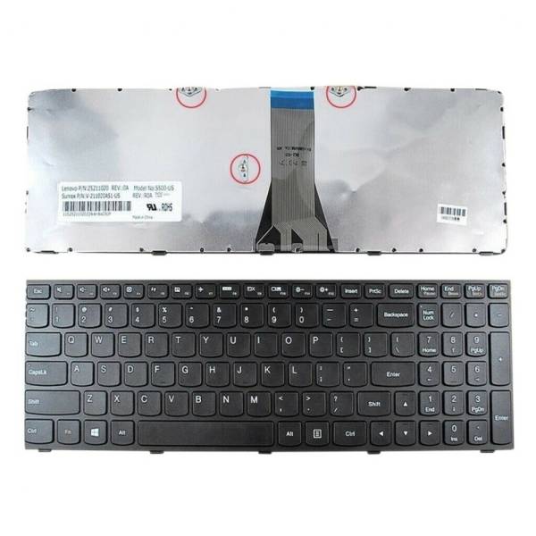 Tastatura Laptop, Lenovo, IdeaPad 305-15IBY Type 80NK, neagra, layout US