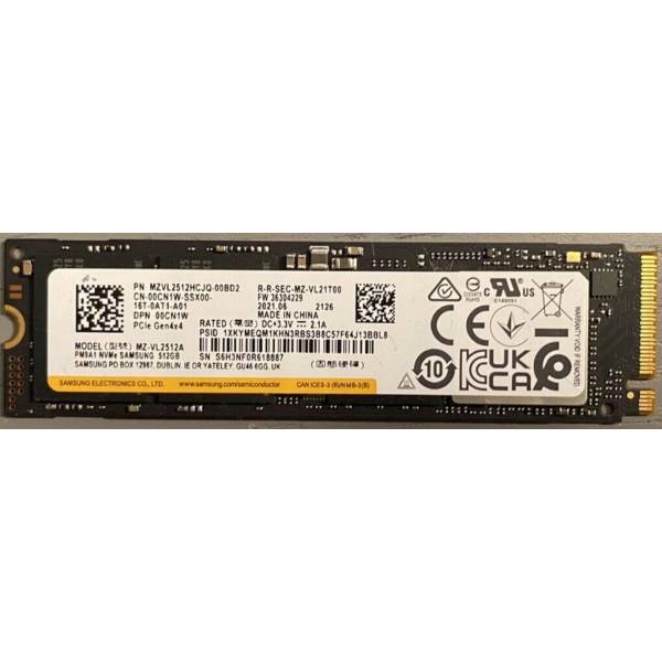 Solid State Drive (SSD) Samsung, 512GB, PCIe 4.0 x 4, NVMe M.2, PM9A1, MZ-VL2512A, MZVL2512HCJQ-00BD2, 6900 MB/s, 5000 MB/s, Laptop/Desktop