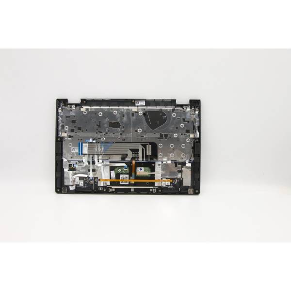 Carcasa superioara cu tastatura palmrest Laptop 2-in-1, Lenovo, Yoga C640-13IML Type 81UE, 5CB0W43775, 45LF3TALV00, FALF3002010, iluminata, layout UK