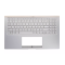Carcasa superioara cu tastatura palmrest Laptop, Asus, ZenBook 15  UX534F, UX534FA, UX534FAC, UX534FT, UX534FTC, 90NB0NM5-R30300, 13NB0NM1P01011-1, 13N1-9DA0P11, 13NB0NM5AM0211, 13NB0NMXM05X1X, UX534FAC-2S, iluminata, argintie, layout US