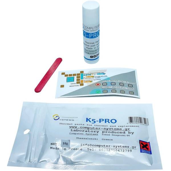 Pasta termica profesionala K5 Pro 10g, pentru inlocuire termal pad pentru placi video, laptopuri de gaming, IMac, PS3, PS4, PS5, XBox, memorii video, surse video