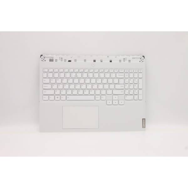 Carcasa superioara cu tastatura palmrest Laptop, Lenovo, Legion 5 Pro 16ITH6H Type 82JD, 5CB1D05424, AP1ZV000110, iluminata, alba, layout US