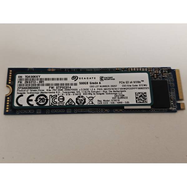 Solid State Drive (SSD) Seagate, 500GB, PCIe Gen 3.0 x 4, NVMe M.2, BarraCuda Q5, ZP500CV30001, 2300 MB/s, 900 MB/s, Laptop/Desktop