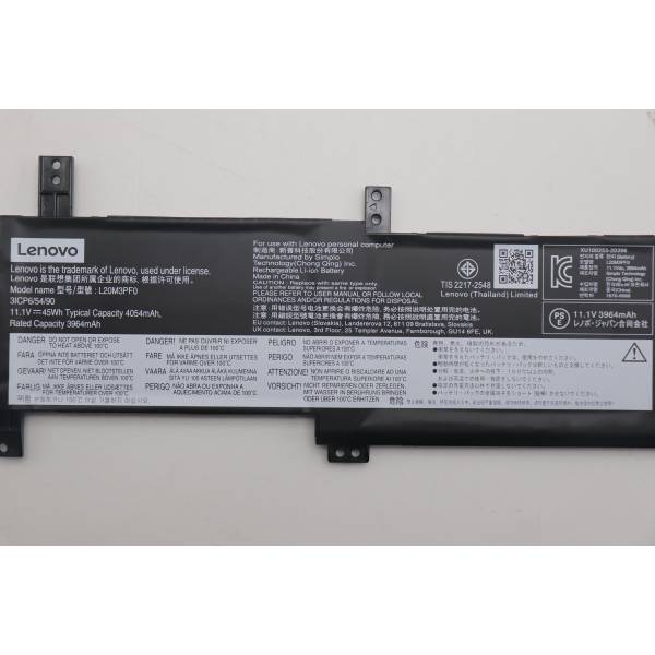 Baterie Laptop, Lenovo, 5B11B36275, 5B11B36279, 5B11B36283, 5B11N52013, 5B11N52029, 5B11N52033, 5B11N52038, 5B11B36273, 5B11B36278, 5B11B36285, 5B11N52011, 3ICP6/54/90, L20C3PF0, 11.1V, 3964mAh, 45Wh