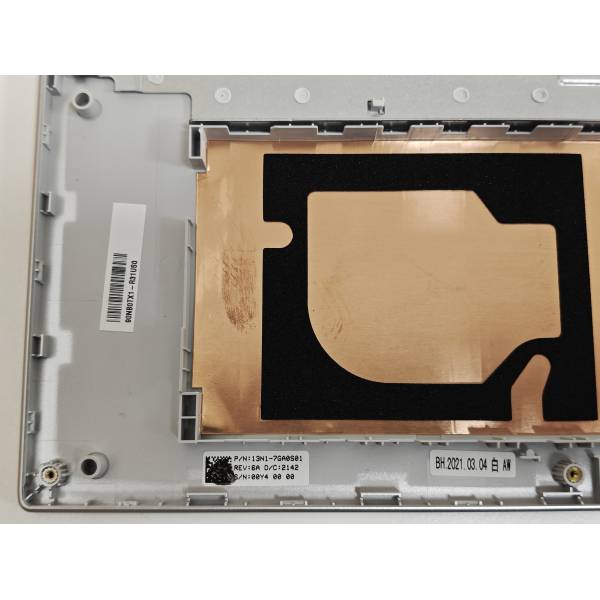 Carcasa superioara cu tastatura palmrest Laptop, Asus, Business P1701F, P1701FA, P1701FB, 90NB0L61-R31US0, 90PC27130101GZ, 13NB0L60M01211, 13N1-7GA0S01, X712FA-8S, iluminata, argintie, layout US