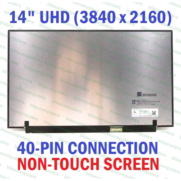Display Laptop, Lenovo, Thinkpad X1 Carbon 8th Type 20U9, 20UA, 5D10V82348, NE140QUM-N6A V5.0, 14 inch, LED, Rezolutie UHD, 3840x2160, conector ingust, non touch, 40 pini