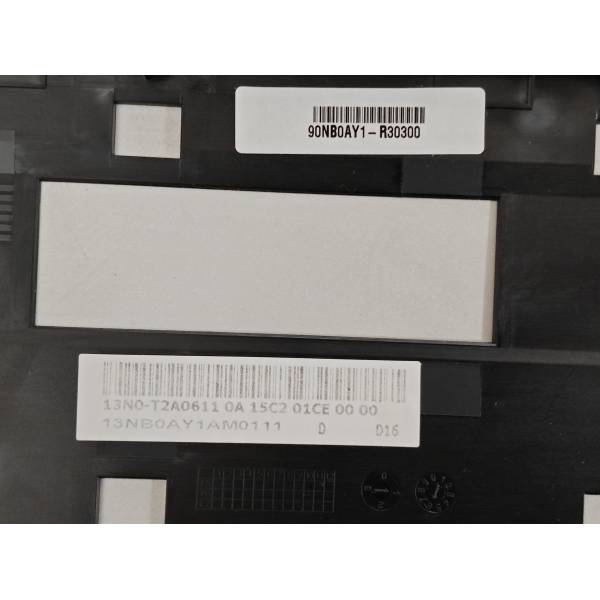 Carcasa superioara cu tastatura palmrest Laptop, Asus, VivoBook Pro N752V, N752VX, 90NB0AY1-R30300, 13N0-T2A0611, 13NB0AY1AM0111, N752VX-1A, iluminata, argintie, layout US
