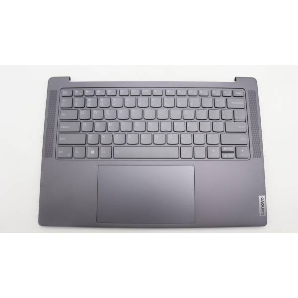 Carcasa superioara cu tastatura palmrest Laptop, Lenovo, Yoga Pro 7 14APH8 Type 82Y8, 5CB1L80275, HQ207220BC000, HQ269010001H0, NB6369, iluminata, Storm Grey, layout US
