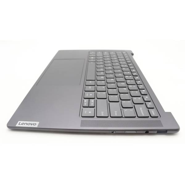Carcasa superioara cu tastatura palmrest Laptop, Lenovo, Yoga Pro 7 14APH8 Type 82Y8, 5CB1L80275, HQ207220BC000, HQ269010001H0, NB6369, iluminata, Storm Grey, layout US