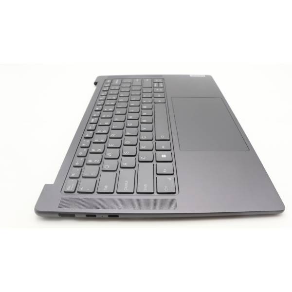 Carcasa superioara cu tastatura palmrest Laptop, Lenovo, Yoga Pro 7 14APH8 Type 82Y8, 5CB1L80275, HQ207220BC000, HQ269010001H0, NB6369, iluminata, Storm Grey, layout US
