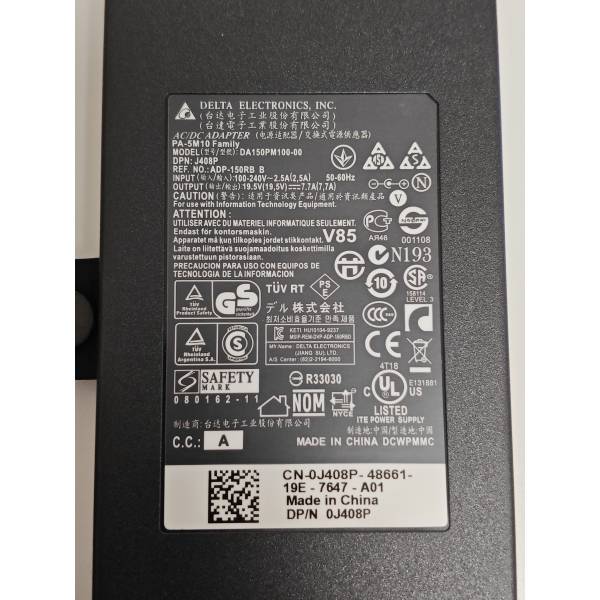 Incarcator Laptop, Dell, Alienware M17X R2, 0J408P, PA-5M10, DA150PM100-00, ADP-150RB B, 19.5V, 7.7Am 150W, 150W, mufa 7.4x5.0mm