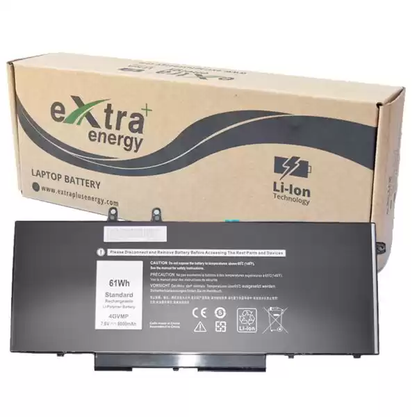 Baterie compatibila Laptop, Dell, RF7WM, 0RF7WM, C5GV2, 0C5GV2, X77XY, 0X77XY, 9JRYT, 09JRYT, MCV1G, 5H46R, 04GVMP, 4GVMP, 7.6V, 8000mAh, 61Wh
