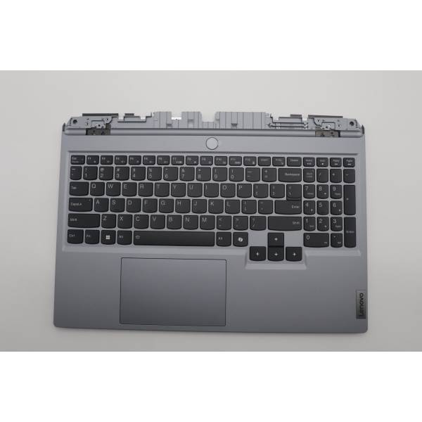 Carcasa superioara cu tastatura palmrest Laptop Gaming, LOQ 15IRX9 Type 83DV, 5CB1P43384, AP921000101, iluminata, gri, layout US