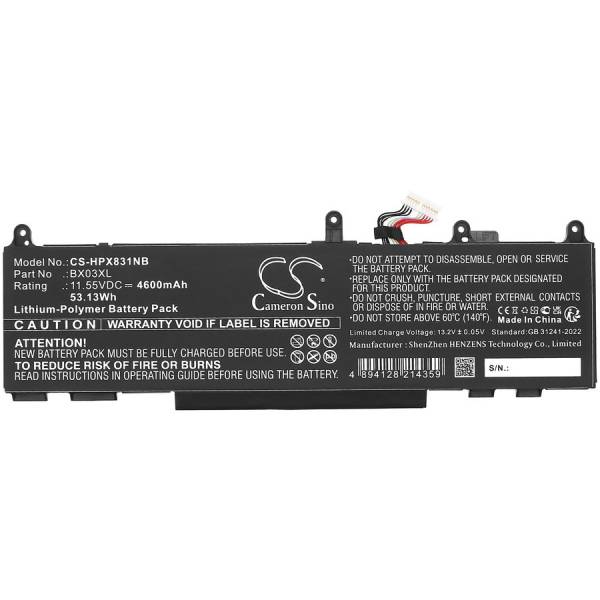 Baterie compatibila Laptop, HP, EliteBook 860 G11, 856 G11, N59787-005, CS-HPX831NB, BX03XL, 11.55V, 4600mAh, 53.13Wh