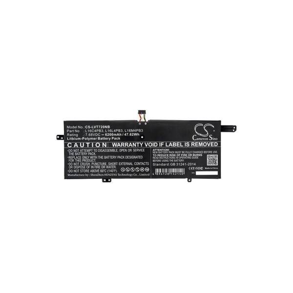 Baterie compatibila Laptop, Lenovo, IdeaPad 720S-13IKBR, 5B10N00765, 5B10N00766, 5B10N03289, CS-LVT720NB, L16C4PB3, L16L4PB3, L16M4PB3, 7.68V, 6200mAh, 47.62Wh