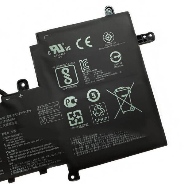 Batterie Laptop, Asus, VivoBook S15 X530F, X530FA, X530FN, X530U, X530UA, X530UF, X530UN, 0B200–02920000, 3ICP5/57/81, B31N1729, 11.52V, 3653mAh, 42Wh