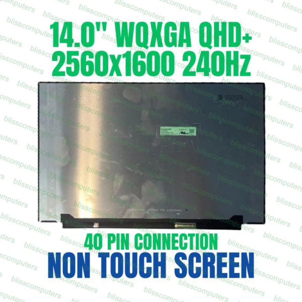 Display Laptop Gaming, Razer Blade 14 2024 RZ09-0508, TL140ADXP02, TL140ADXP02-00, 14 inch, slim, 2560x1600, WQXGA, 165Hz, 40 pini