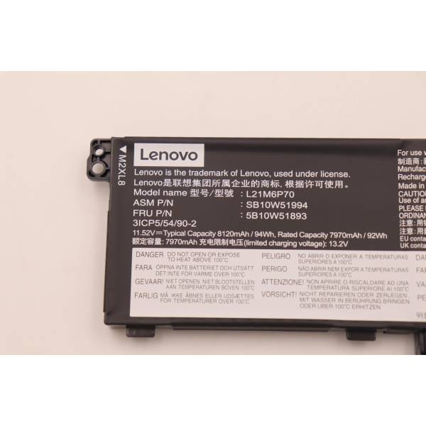 Baterie Laptop, Lenovo, ThinkPad P16 Gen 2 Type 21FA, 21FB, 3ICP5/54/90-2 L21L6P70, 3ICP5/54/90-2, 11.52V, 7970mAh, 94Wh