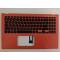 Carcasa superioara palmrest cu tastatura Laptop, Asus, VivoBook 15 S512J, S512JA, S512JF, S512JP, S512U, S512UA, S512UF, 90NB0K97-R32US0, 13NB0KA7AP0101, 13N1-6TA0X01, X512UB-8R, iluminata, rosie, layout US