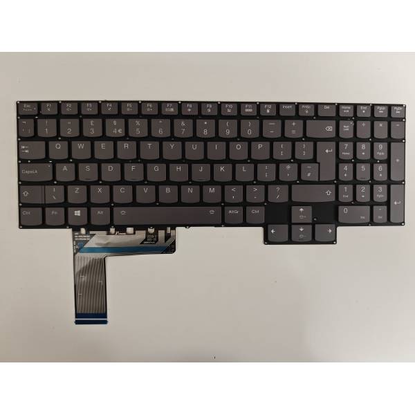 Tastatura Laptop, Lenovo, Legion Pro 7 16IAX10H Type 83F5, iluminata, RGB Per Key, gri, layout UK