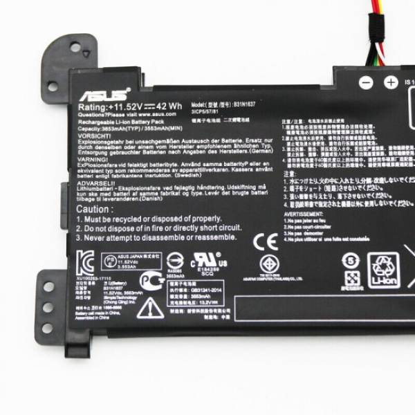 Baterie Laptop, Asus, VivoBook 15 F510Q, F510QA, F510QR, 0B200-02590400, 3ICP5/57/81, B31Bi9H, B31BmEH, B31N1637, 11.52V, 3553mAh, 42Wh