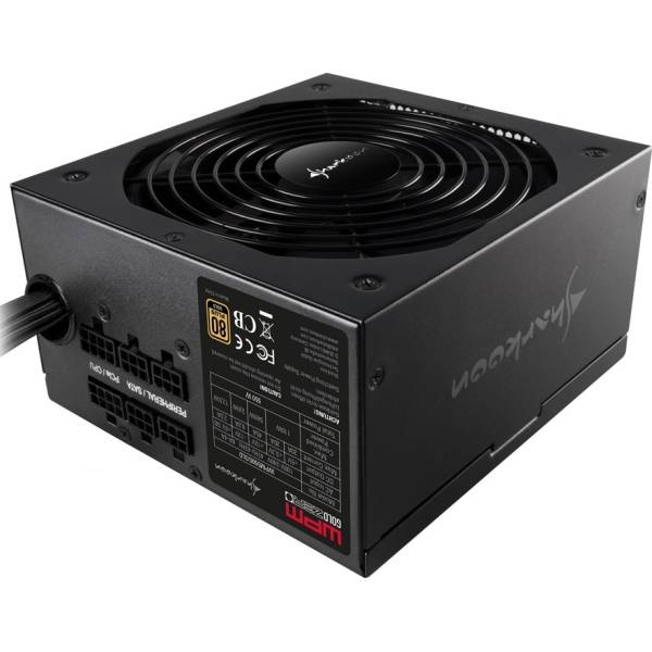 Sursa semi modulara PC Gaming, Sharkoon, 750W, 80 PLUS Gold, WPM750GOLD, ATX, neagra