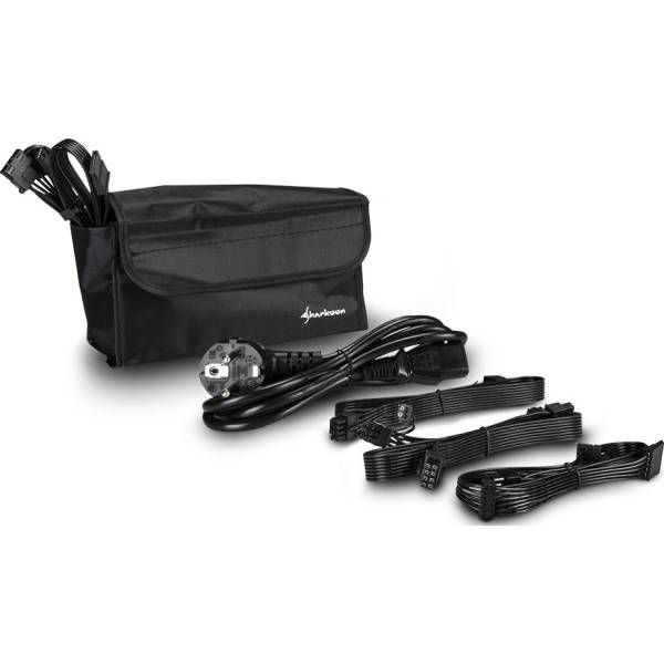 Sursa semi modulara PC Gaming, Sharkoon, 750W, 80 PLUS Gold, WPM750GOLD, ATX, neagra