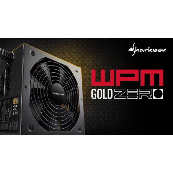 Sursa semi modulara PC Gaming, Sharkoon, 750W, 80 PLUS Gold, WPM750GOLD, ATX, neagra