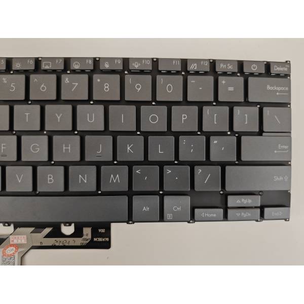 Tastatura Laptop, Asus, ZenBook 14 UX3405C, UX3405CA, UX3405M, UX3405MA, gri, layout US