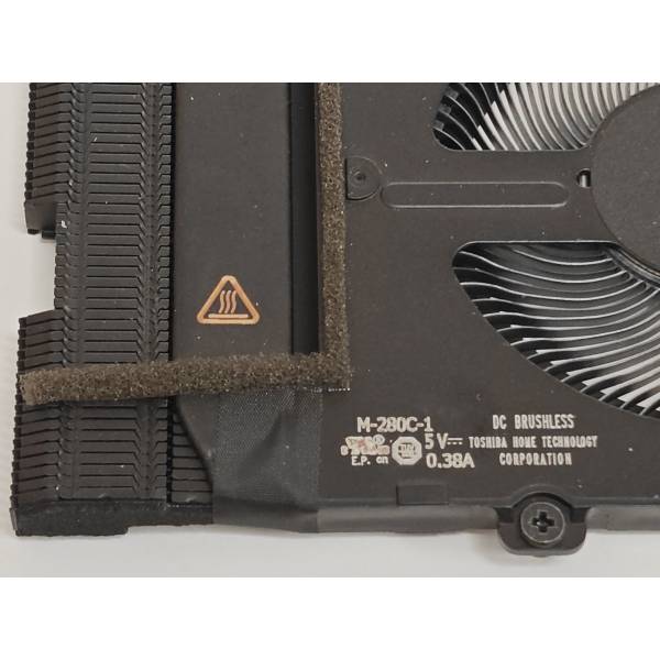 Cooler cu radiator Laptop, Lenovo, ThinkPad P14s Gen 3 Type 21AK, 21AL, 5H41B77276, AT2D3001TB0, M-280C-1, UMA, pentru placa video integrata, 5V, 0.38A