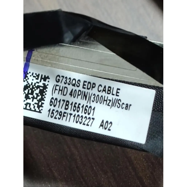 Cablu video LVDS Laptop Gaming, Asus, ROG Strix Scar 17 G733Z, G733ZM, G733ZS, G733ZW, G733ZX, 14005-03690100, 6017B1549401, 6017B1549501, 6017B1551601, FHD, 240Hz, 300Hz, 360Hz, conector ingust, 37.5cm, 40 pini
