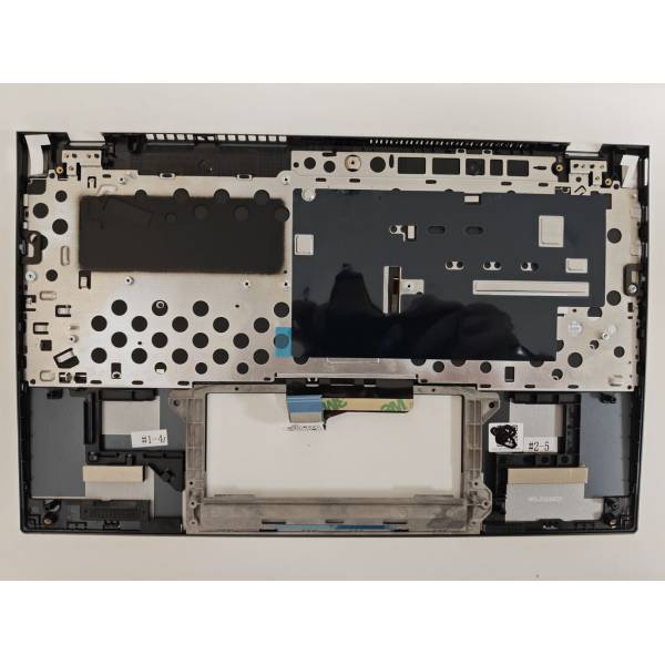 Carcasa superioara cu tastatura palmrest Laptop, ZenBook 14 90NB0SM1-R30UI1, 90NB0SM1-R30UI0, 90NB0SM1-R30US0, 90NB0SM1-R30US1, HQ207209710000, iluminata, gri, layout US