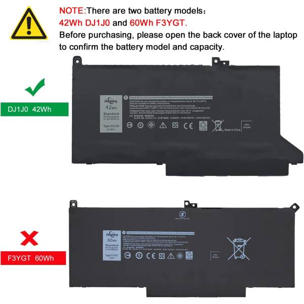 Baterie Laptop, Dell, Latitude 13 7380, E7380, P29S, P29S001, DJ1J0, 11.4V, 3500mAh, 42Wh